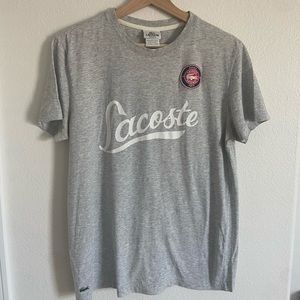 🐊Gray Lacoste badged Tshirt